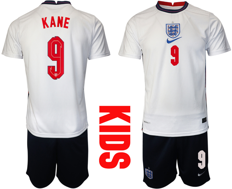 2021 European Cup England home Youth #9 soccer jerseys